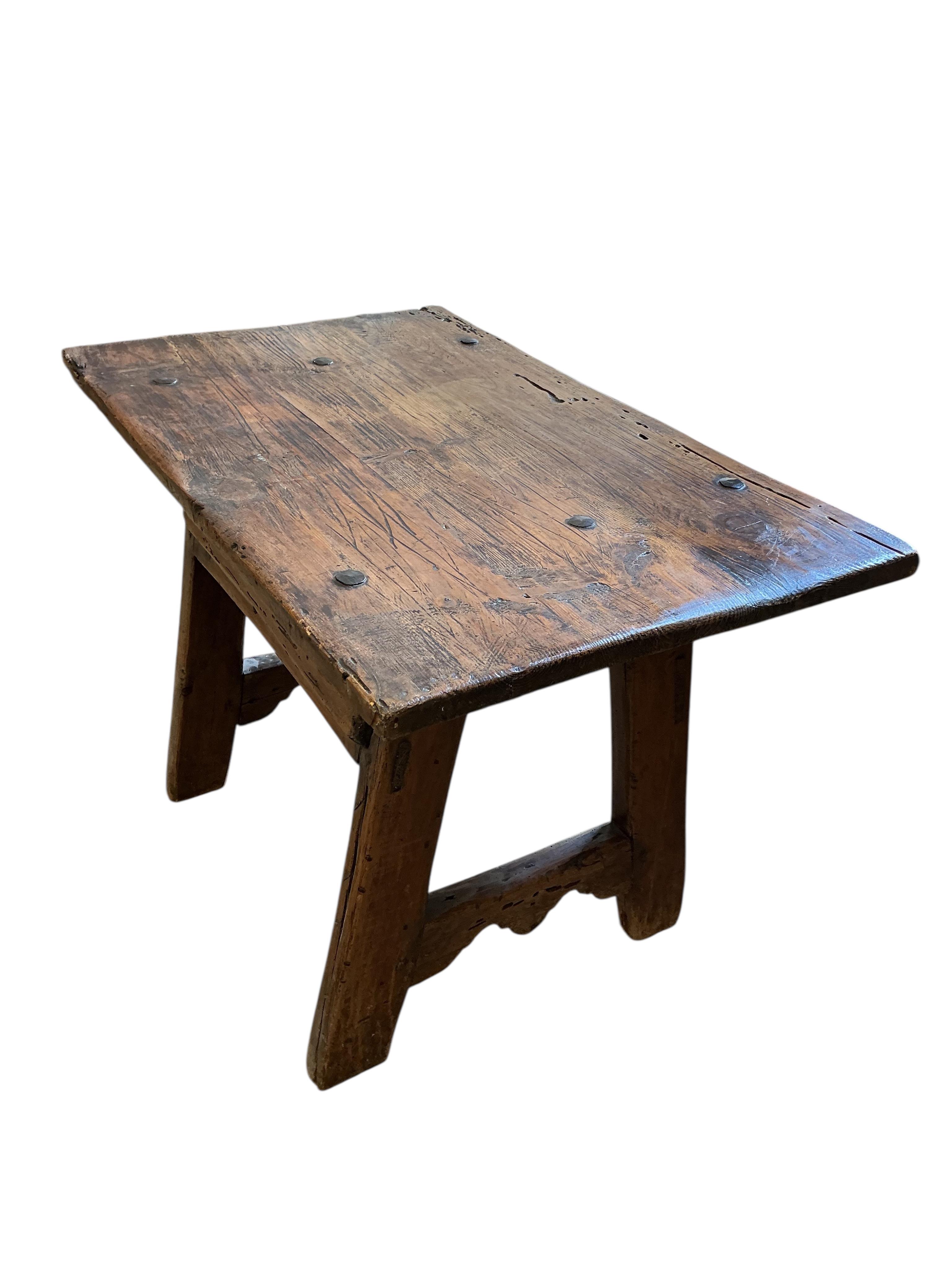 A Swiss rectangular fruitwood side table, width 100cm, depth 62cm, height 68cm